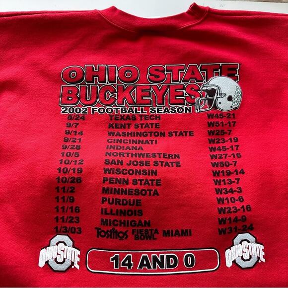 Vintage Ohio State Buckeyes 2002 National Champions Tostito Bowl Sweatshirt - Picture 9 of 11